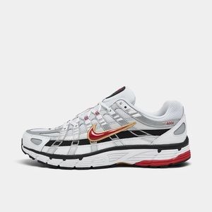 NIKE P-6000 WHITE / VARSITY RED - METALLIC PLATINUM